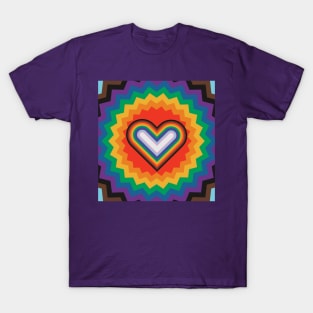 Heart Pride Colorful Design T-Shirt